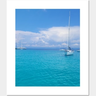 Mediterranean Serenity: Drink Blue Waters Posters and Art